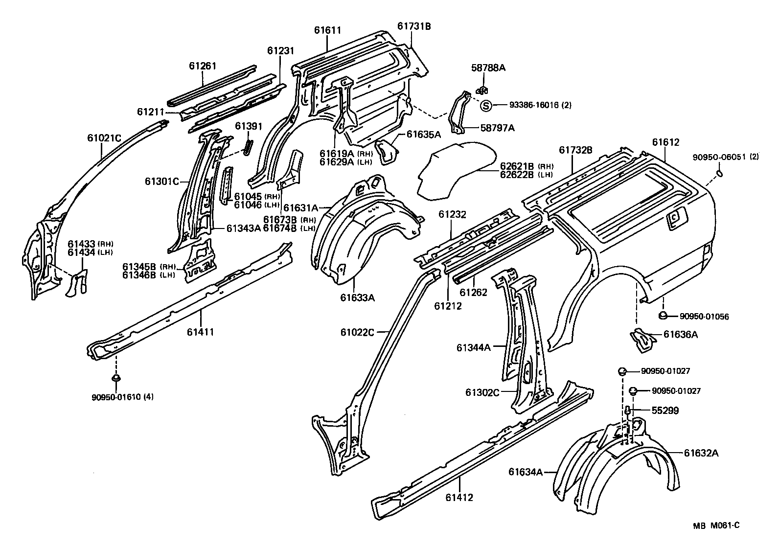 61601-30919 PANEL, QUARTER, RH product image
