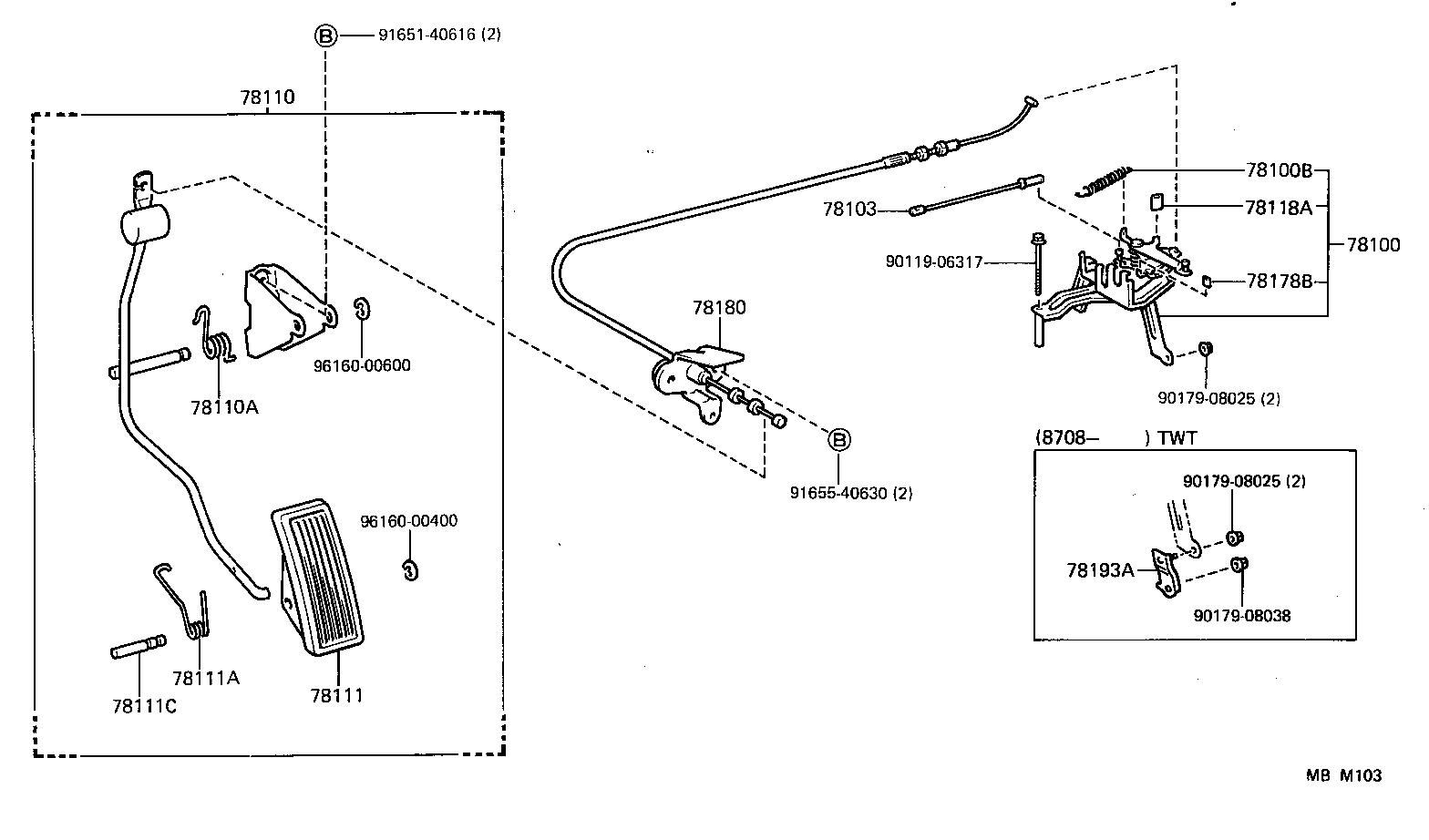 78100-14101 LINK ASSY, ACCELERATOR product image