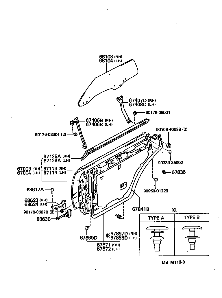 67003-30410 PANEL SUB-ASSY, REAR DOOR, RH product image