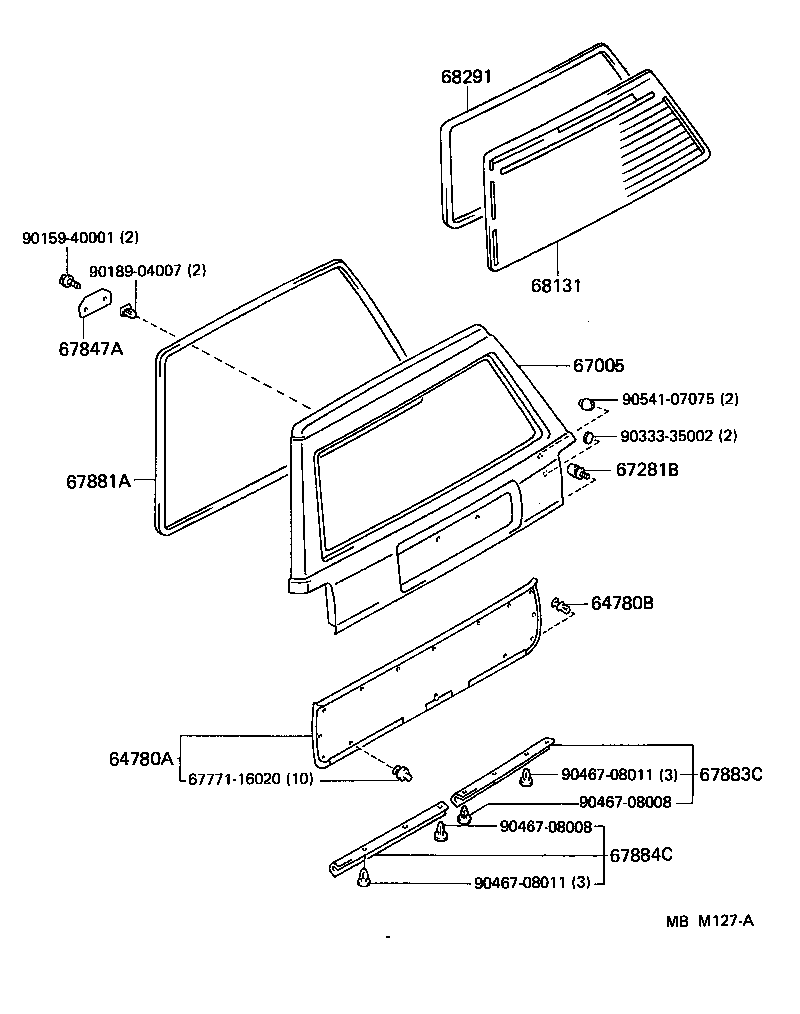 67005-91781 PANEL SUB-ASSY, BACK DOOR product image