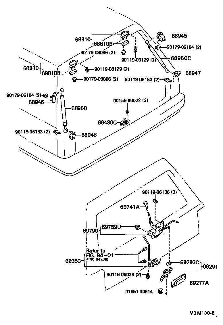 68960-91709 STAY ASSY, BACK DOOR, LH product image