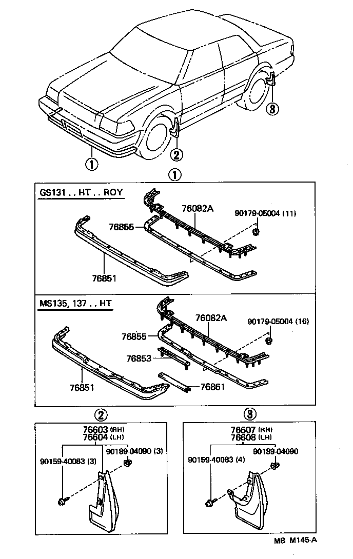 76853-30020 RETAINER, FRONT SPOILER, UPPER RH product image