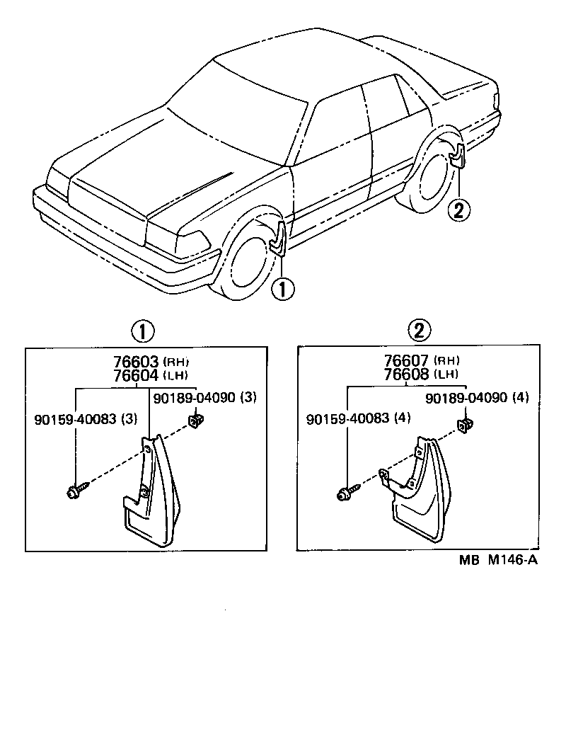 76622-39175 MUDGUARD SUB-ASSY, FRONT FENDER, LH product image