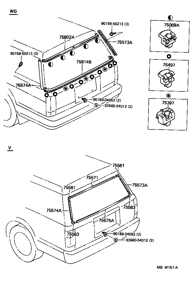 75813-30100 MOULDING, LUGGAGE COMPARTMENT DOOR product image