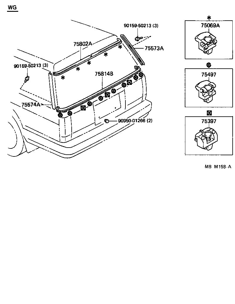 75813-30080 MOULDING, LUGGAGE COMPARTMENT DOOR product image
