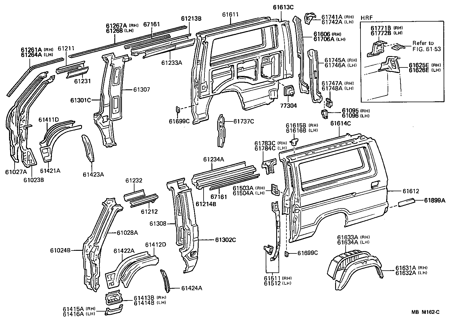 61024-94351 PILLAR SUB-ASSY, FRONT BODY, INNER LH product image