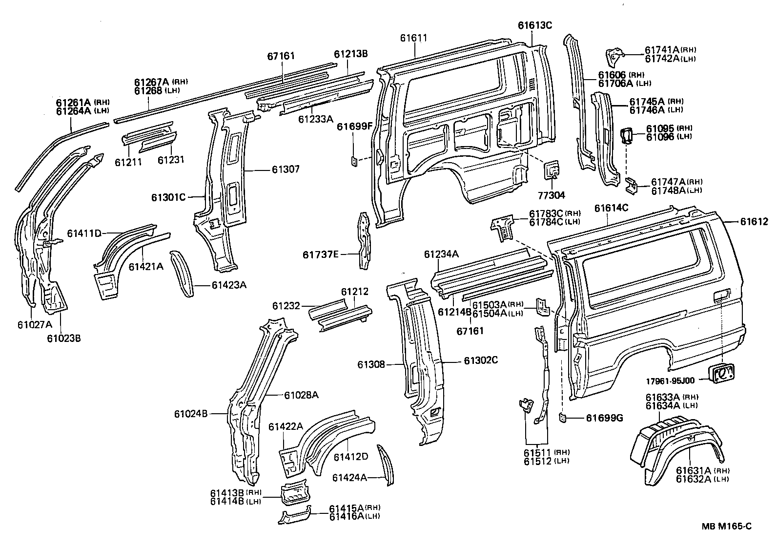 61027-95J05 PILLAR SUB-ASSY, FRONT BODY, OUTER RH product image