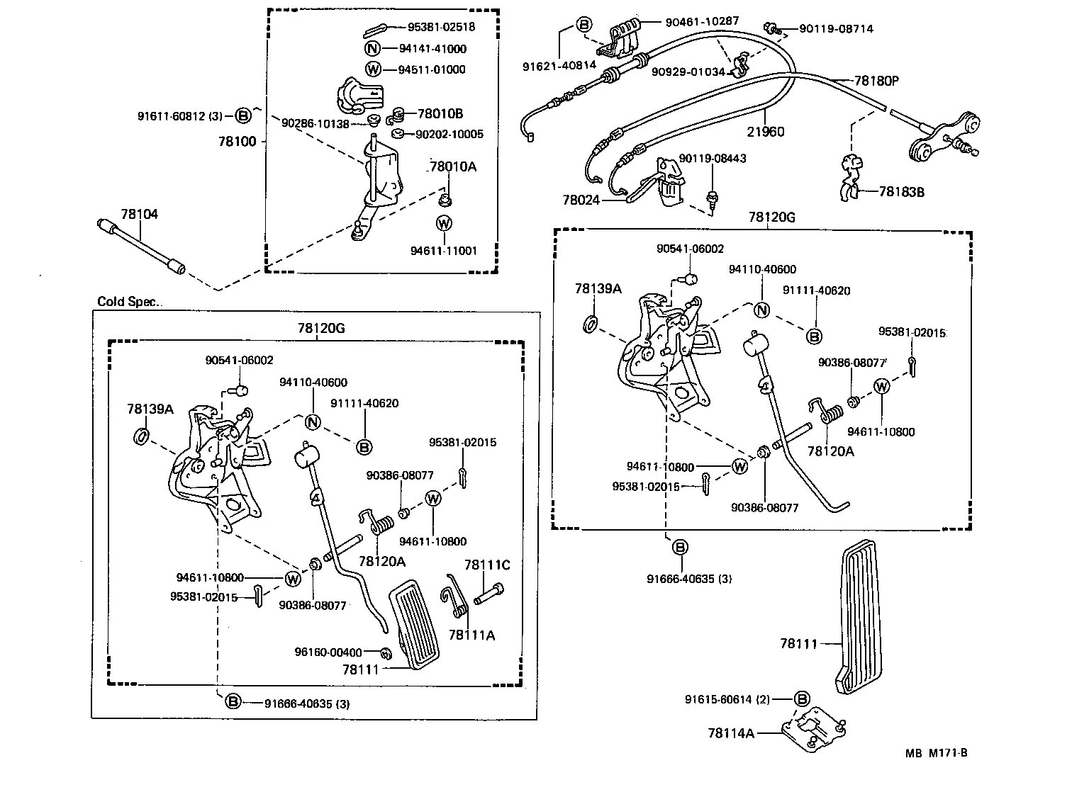78120-30640 ROD ASSY, ACCELERATOR PEDAL product image
