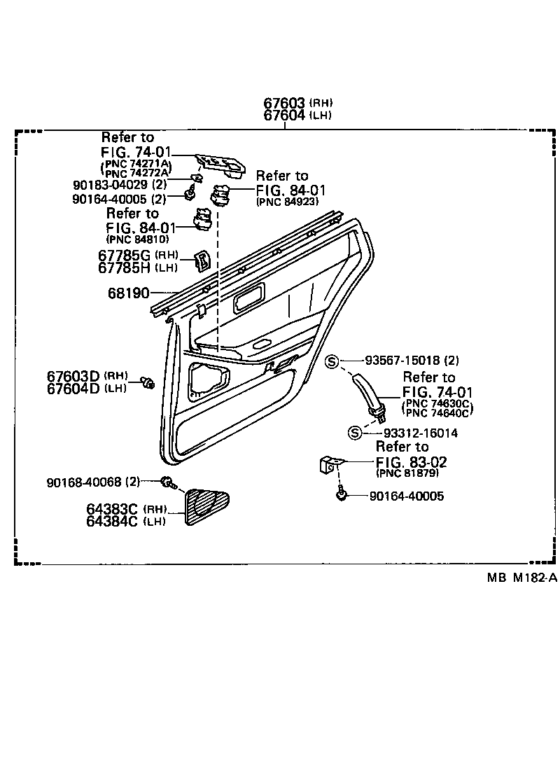 67003-91709 PANEL SUB-ASSY, REAR DOOR, RH product image
