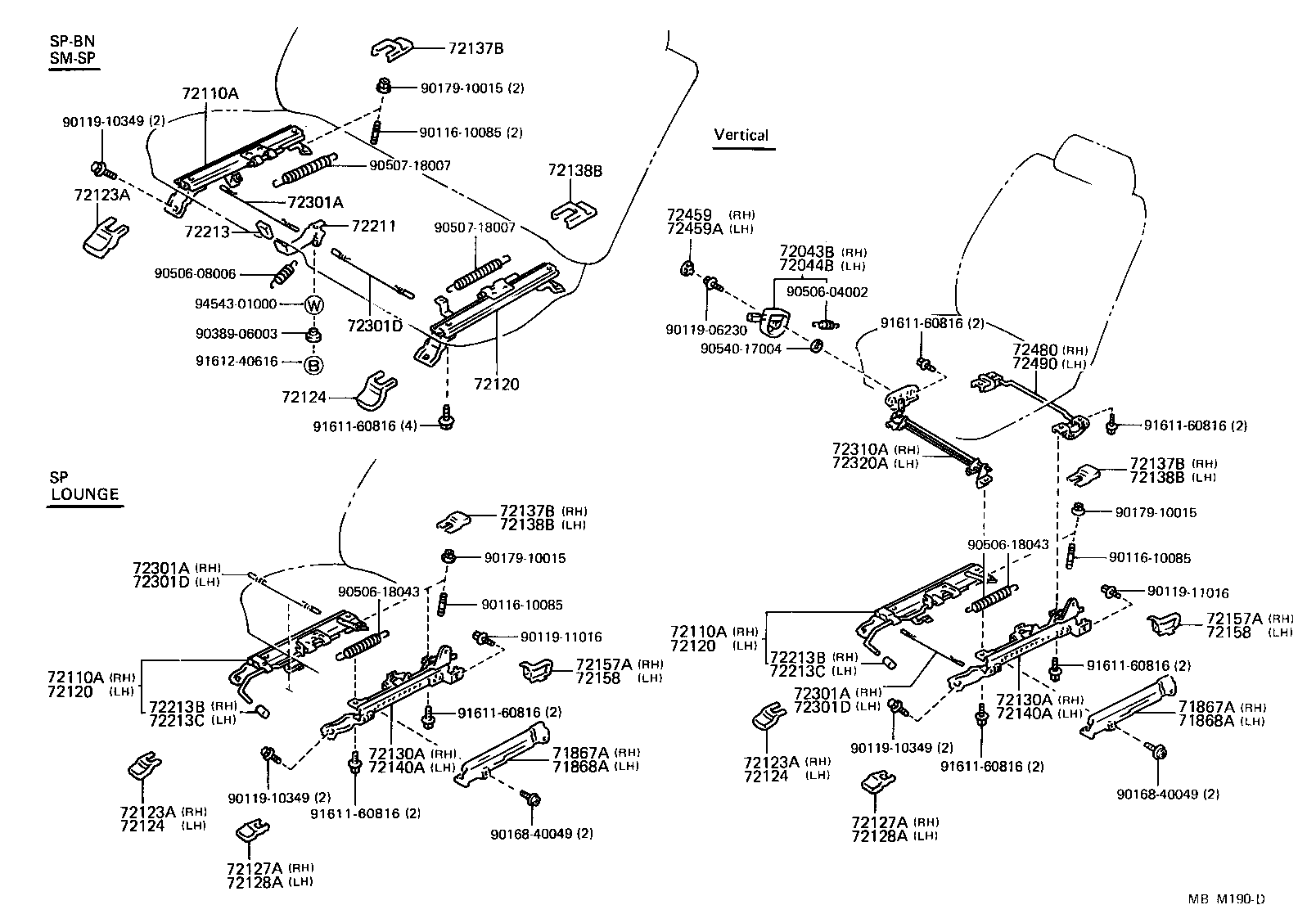 71630-30880 SPRING ASSY, FRONT SEAT BACK, RH(FOR SEPARATE TYPE) product image