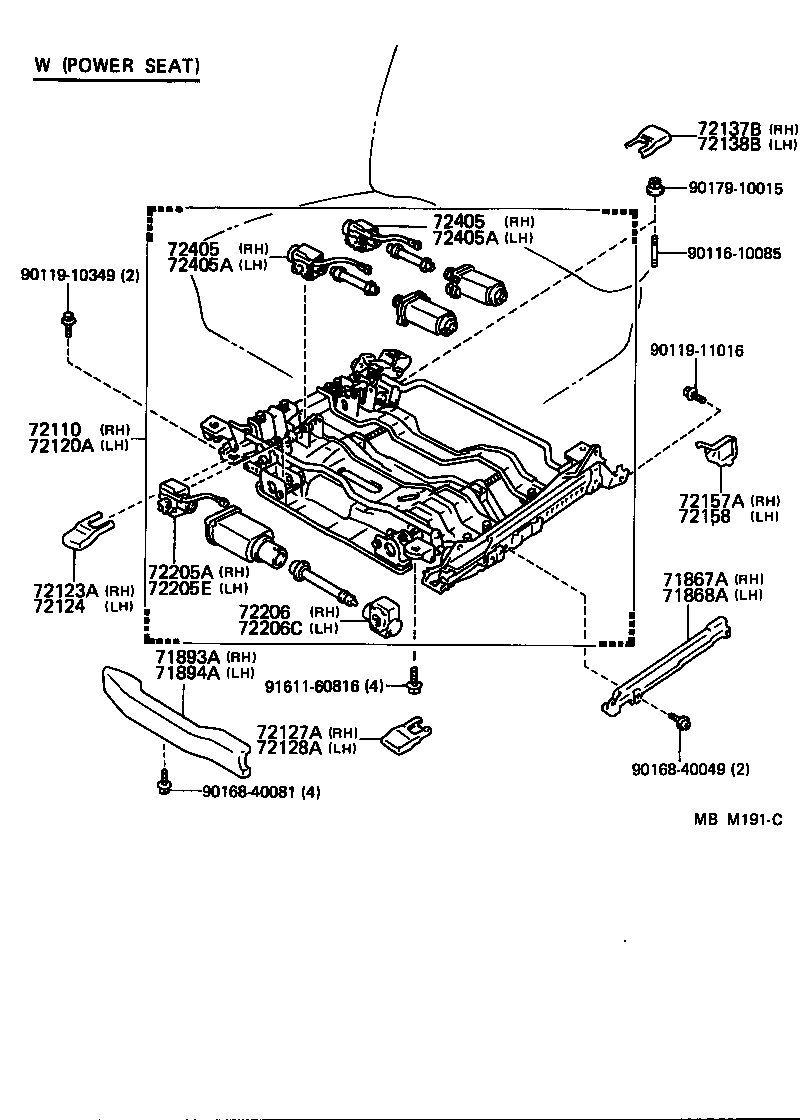 71630-30880 SPRING ASSY, FRONT SEAT BACK, RH(FOR SEPARATE TYPE) product image