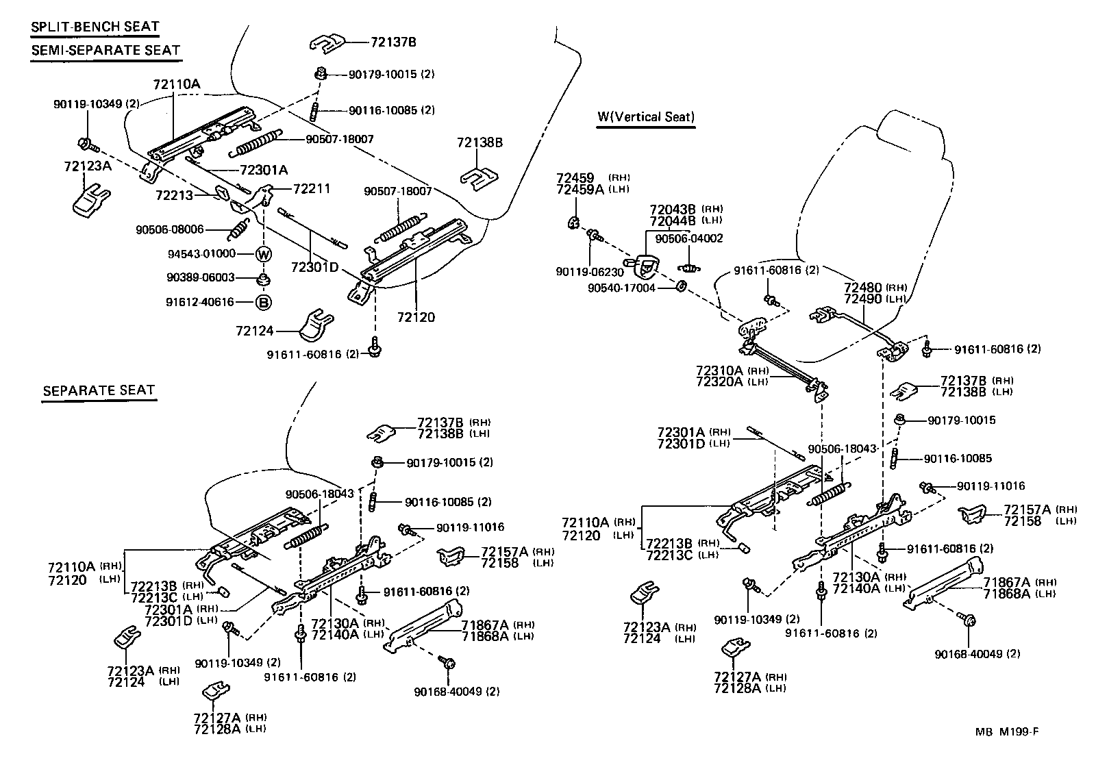 71630-30770 SPRING ASSY, FRONT SEAT BACK, RH(FOR SEPARATE TYPE) product image