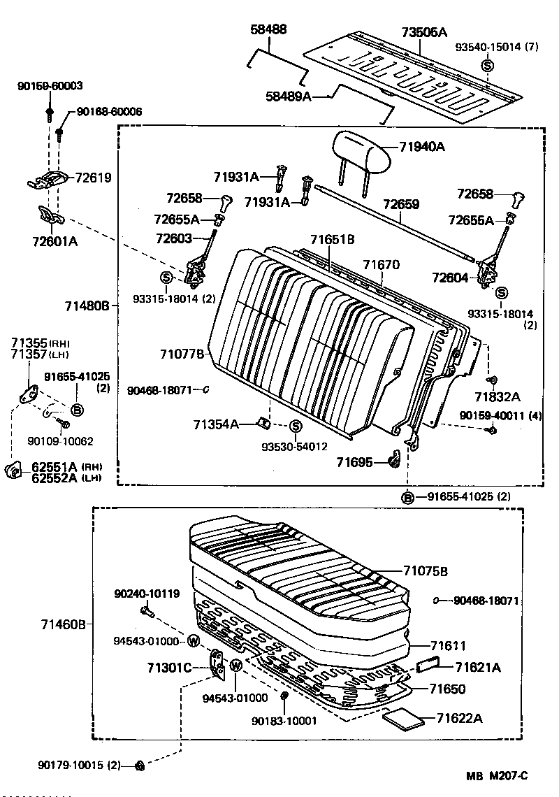 71015-30260 SPRING ASSY, REAR SEAT CUSHION product image