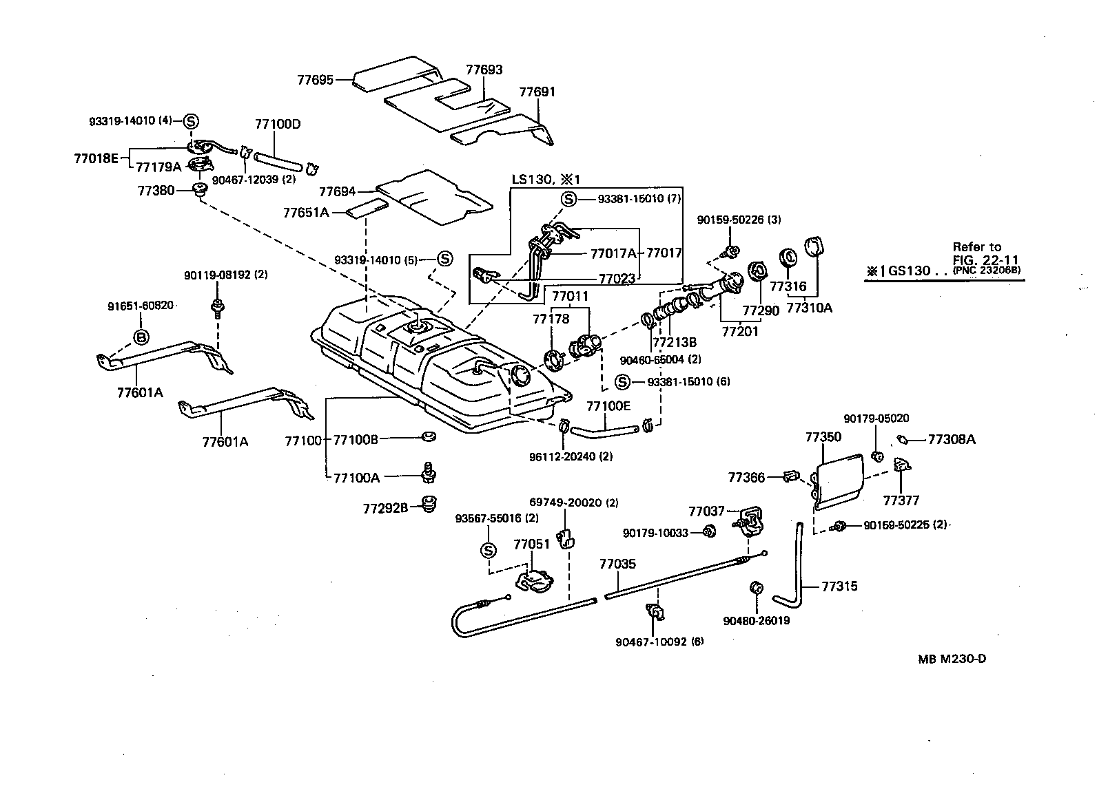 77017-30160 TUBE SUB-ASSY, FUEL AND EVAPORATION VENT product image