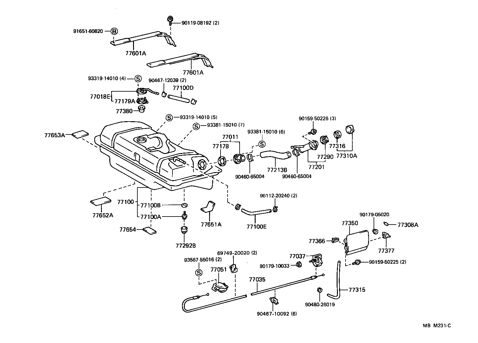 77017-30160 TUBE SUB-ASSY, FUEL AND EVAPORATION VENT product image