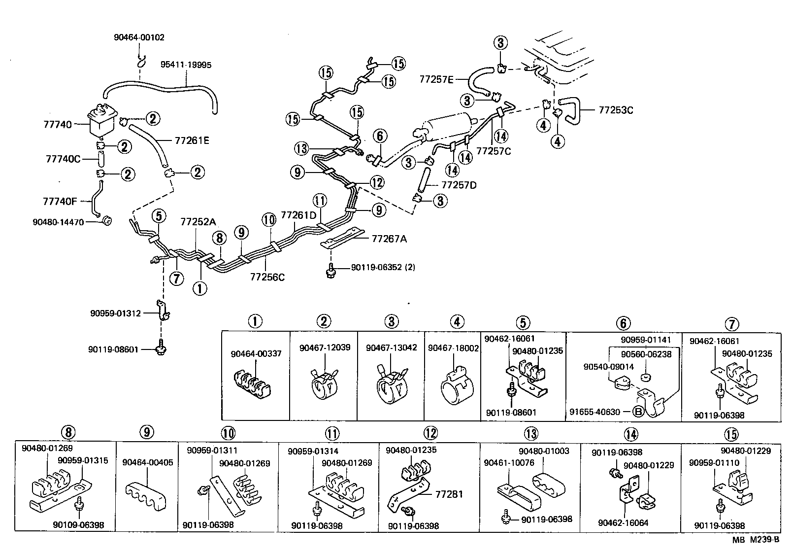 77017-30160 TUBE SUB-ASSY, FUEL AND EVAPORATION VENT product image