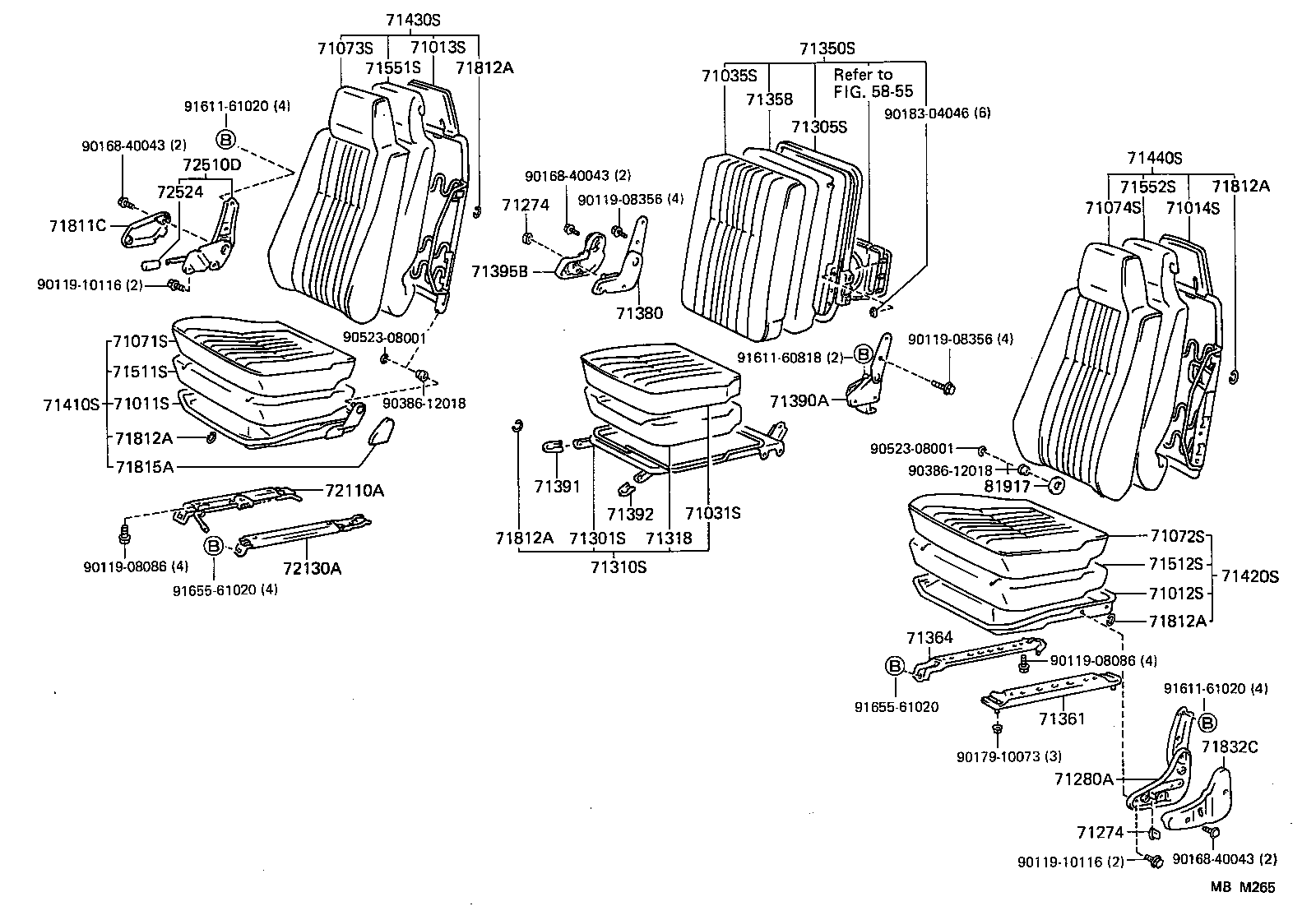 79360-95J12 SPRING ASSY, NO.1 SEAT CUSHION product image