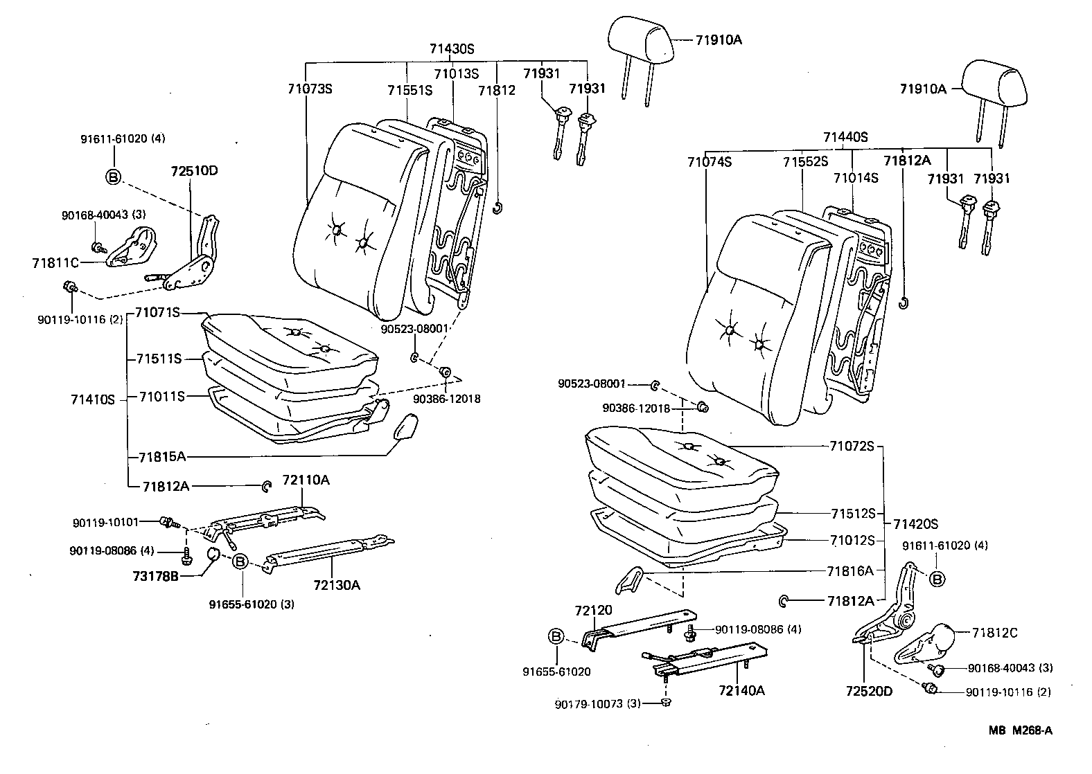 79360-95J12 SPRING ASSY, NO.1 SEAT CUSHION product image