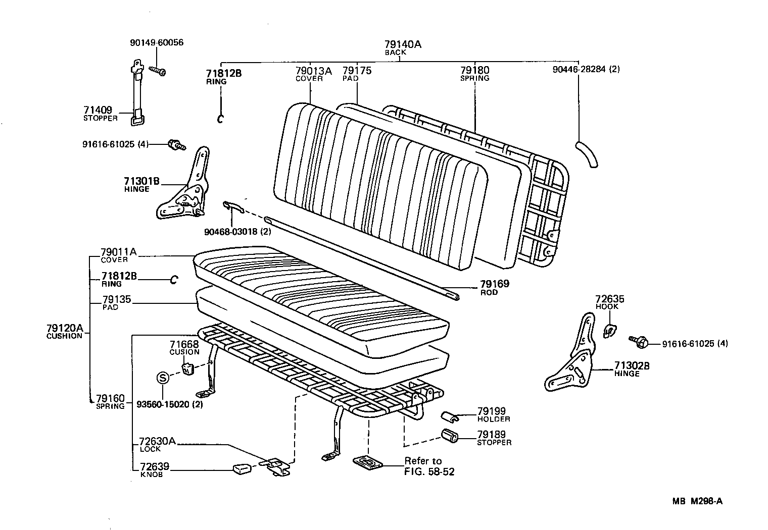 79360-95J12 SPRING ASSY, NO.1 SEAT CUSHION product image