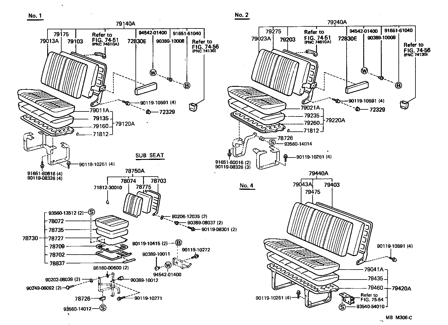 79360-95J12 SPRING ASSY, NO.1 SEAT CUSHION product image