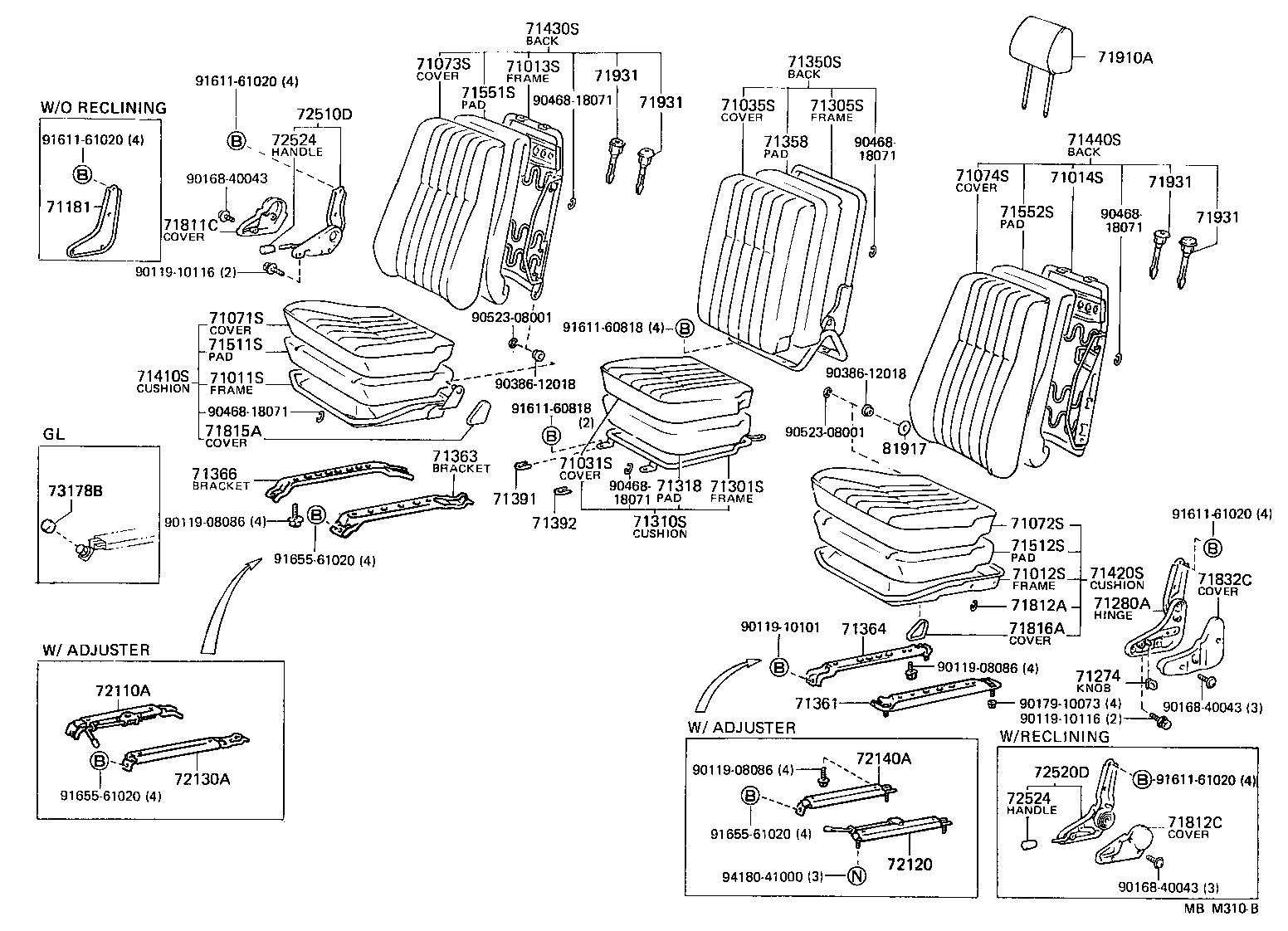 79280-95J01 SPRING ASSY, NO.2 SEAT BACK product image