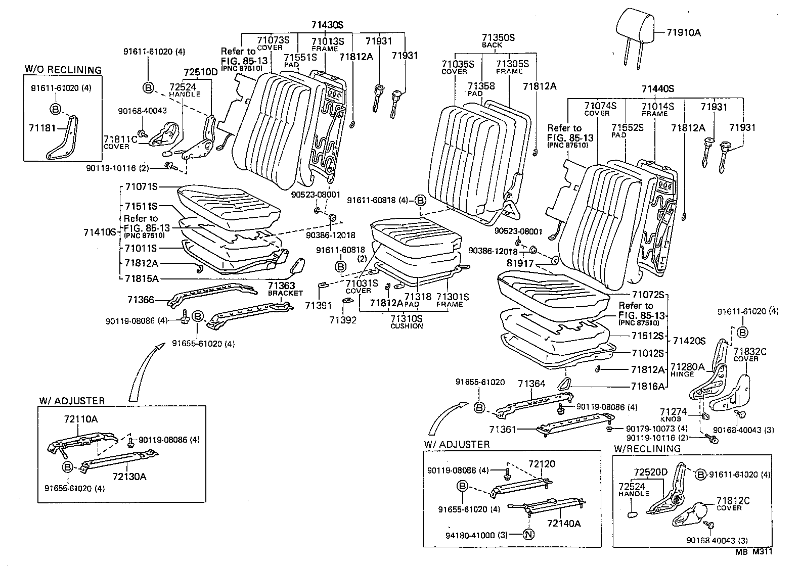 79160-95J35 SPRING ASSY, NO.1 SEAT CUSHION product image