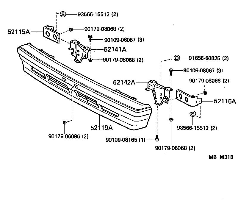52018-95J13 BAR SUB-ASSY, FRONT BUMPER GUARD product image