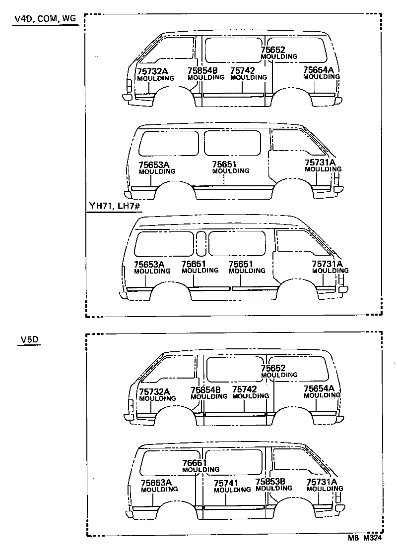 75655-95J41 MOULDING, QUARTER, OUTSIDE RH product image