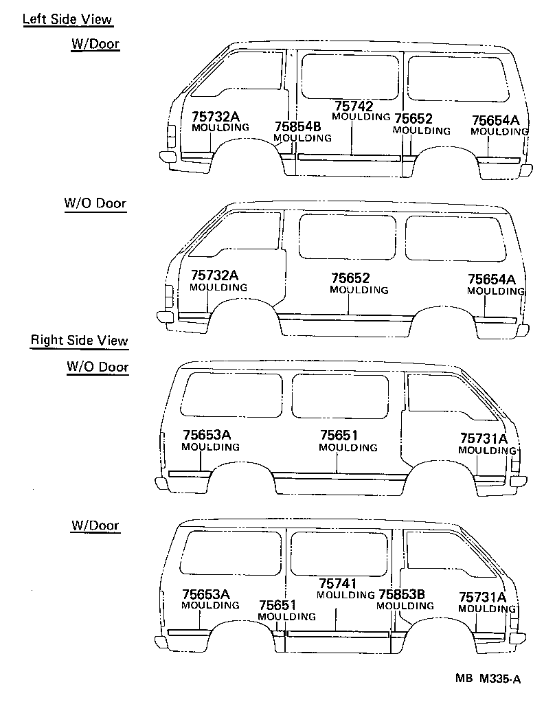 75655-95J16 MOULDING, QUARTER, OUTSIDE RH product image