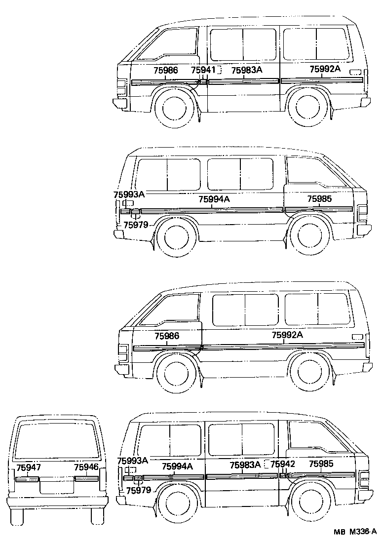 75992-95J44-04 STRIPE, QUARTER, LH product image