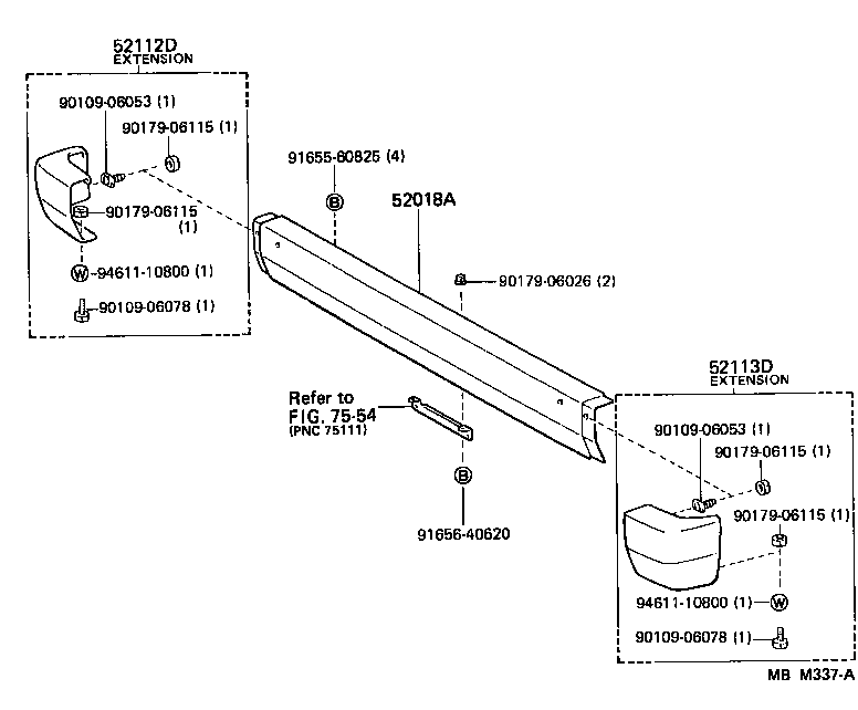 52115-95J01 SUPPORT, FRONT BUMPER SIDE, RH product image