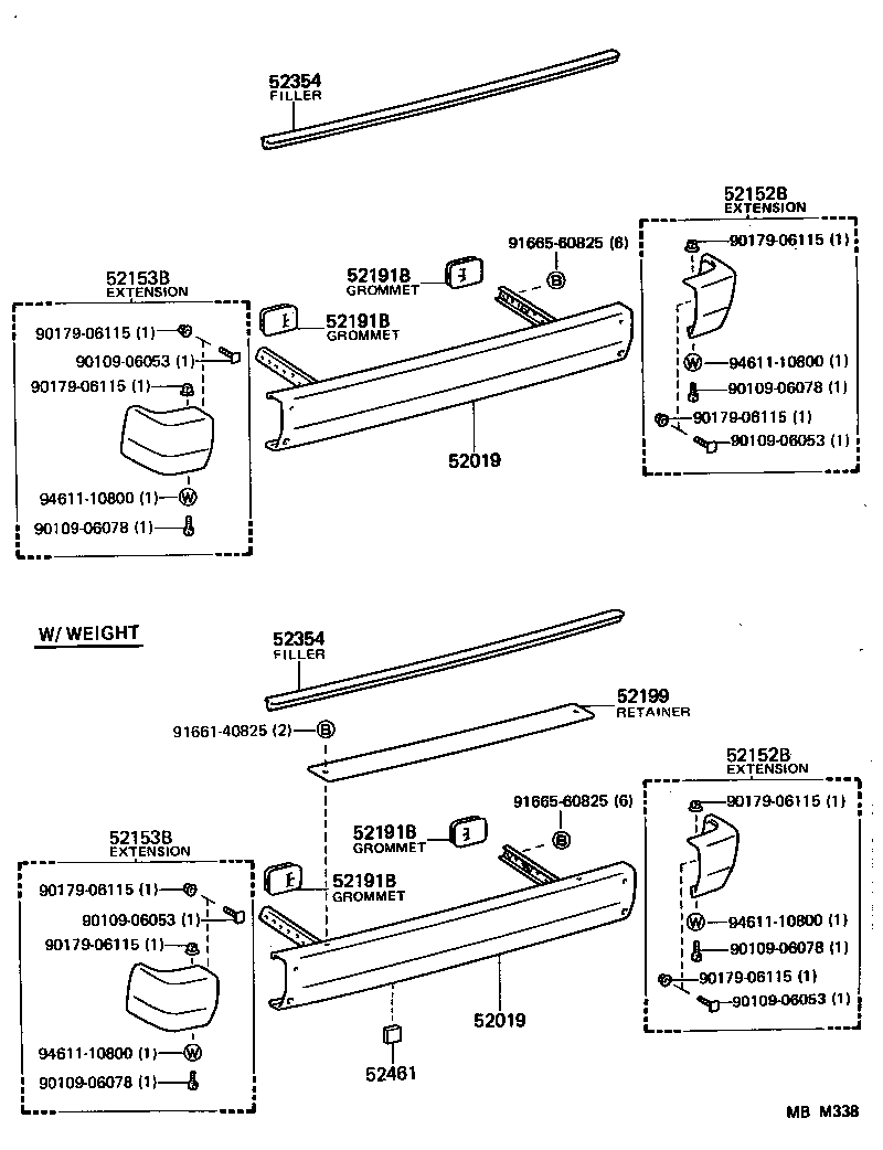 52015-95J01 ARM SUB-ASSY, REAR BUMPER, RH product image