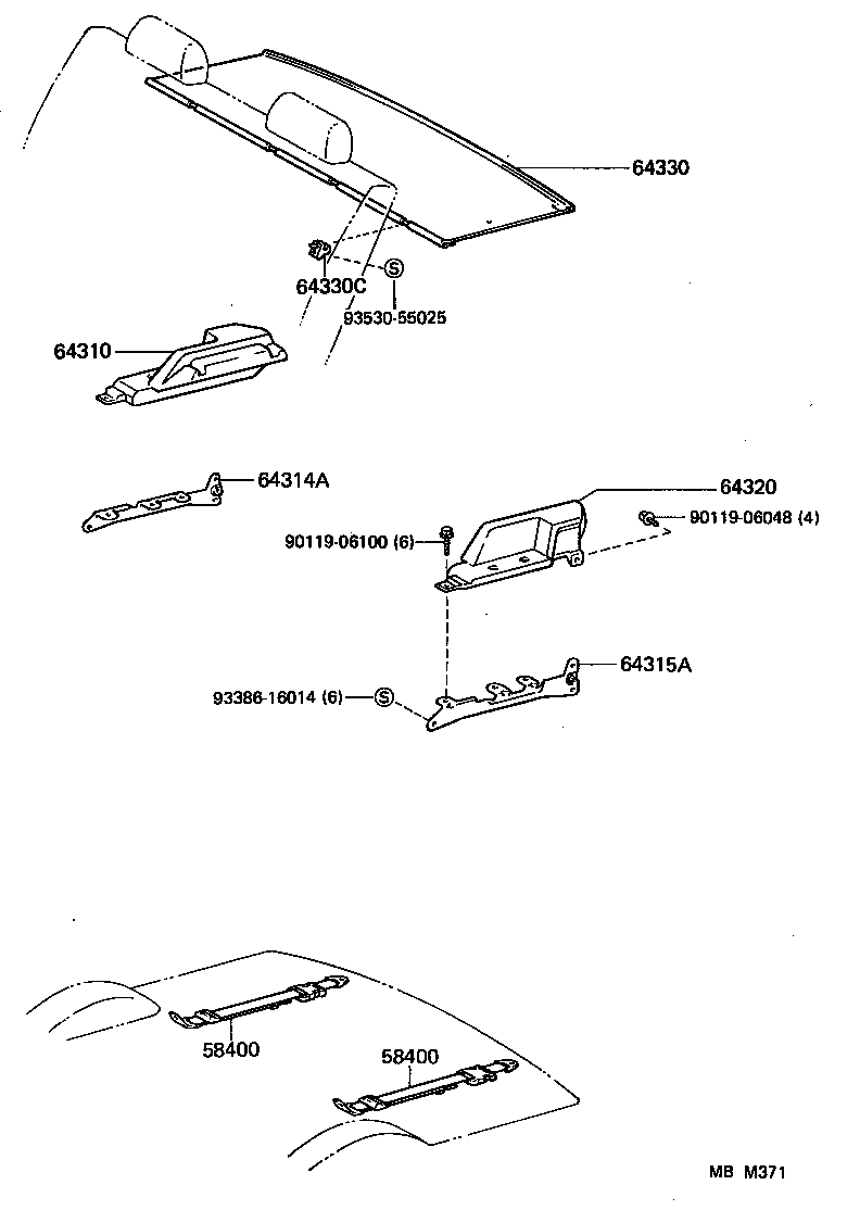 74348-12010-45 HOOK(FOR PACKAGE TRAY TRIM PANEL) product image