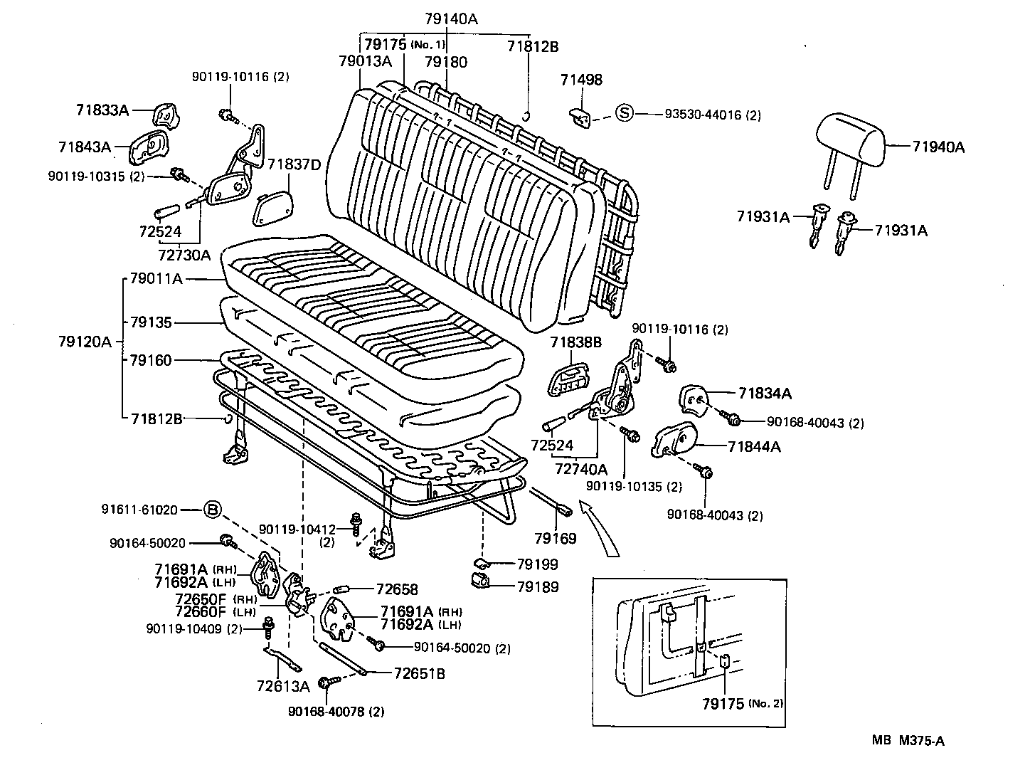 79160-95J35 SPRING ASSY, NO.1 SEAT CUSHION product image