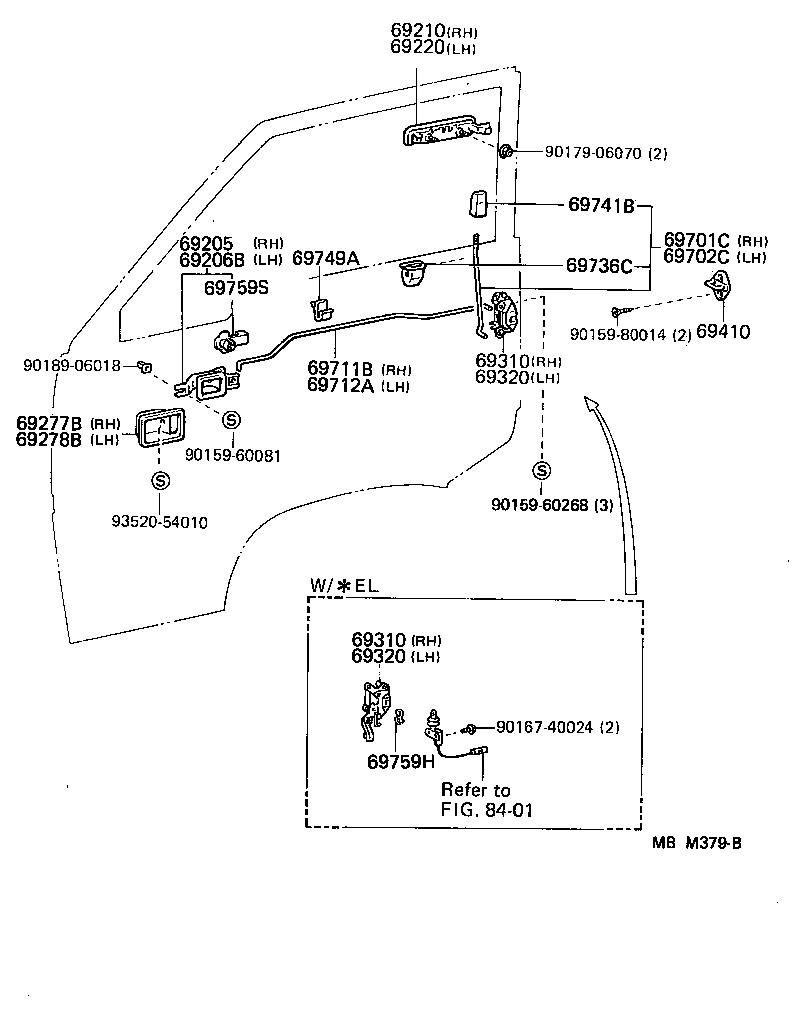 69320-95J04 LOCK ASSY, FRONT DOOR, LH product image