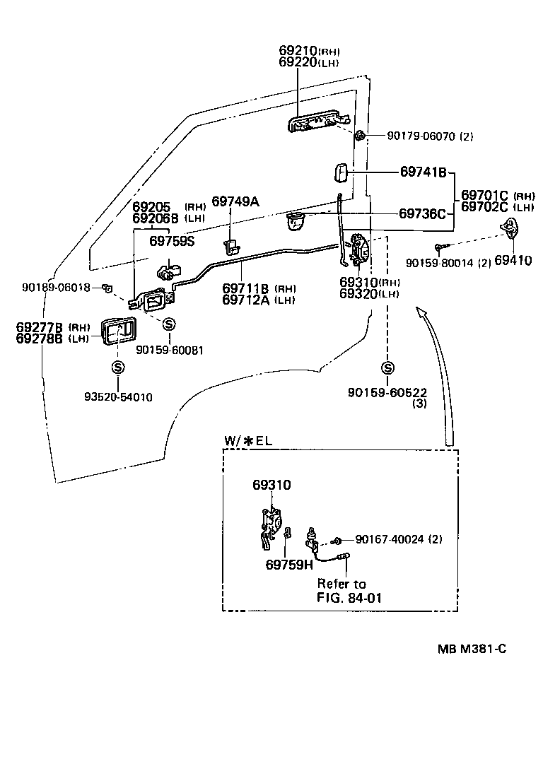 69310-95J02 LOCK ASSY, FRONT DOOR, RH product image
