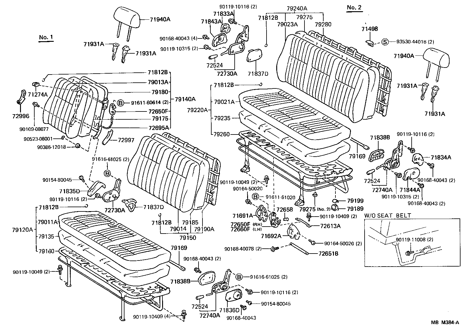 79160-95J35 SPRING ASSY, NO.1 SEAT CUSHION product image