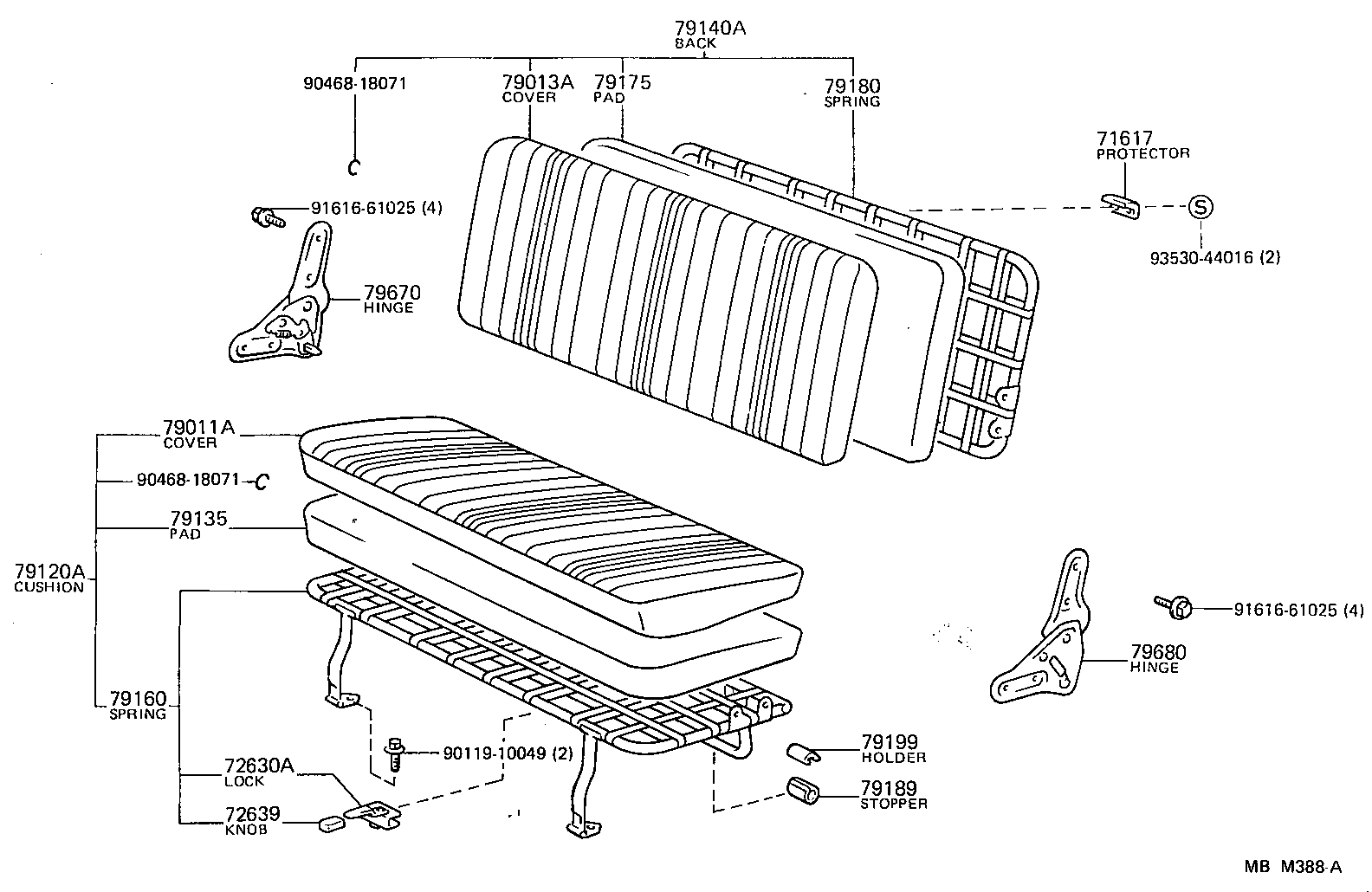 79280-95J01 SPRING ASSY, NO.2 SEAT BACK product image