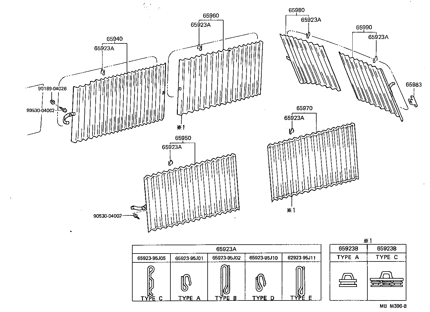 65923-95J13 HOOK, CURTAIN, NO.1 product image