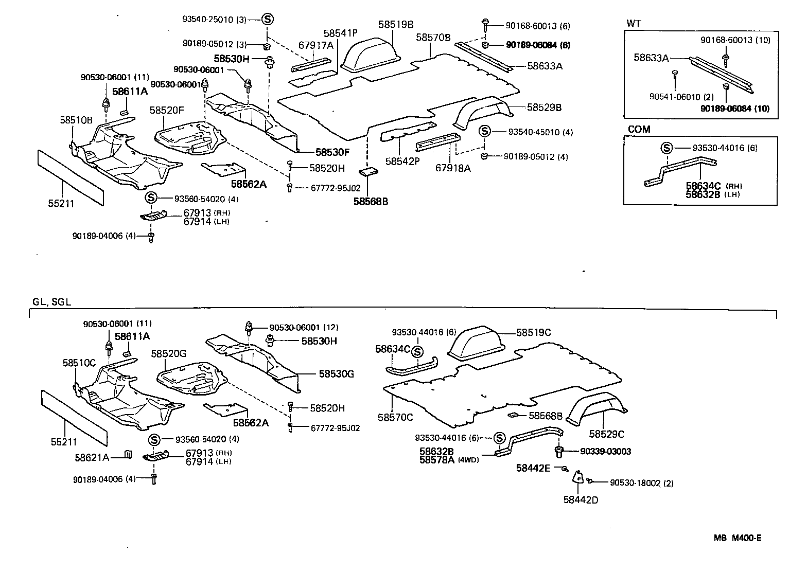 58578-95J02 PLATE, REAR FLOOR MAT SUPPORT SIDE, LH product image