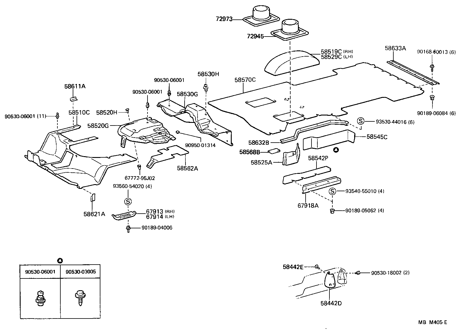 58570-95N32 MAT ASSY, REAR FLOOR product image