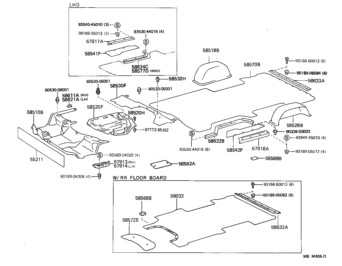 58577-95J01 PLATE, REAR FLOOR MAT SUPPORT SIDE, RH product image