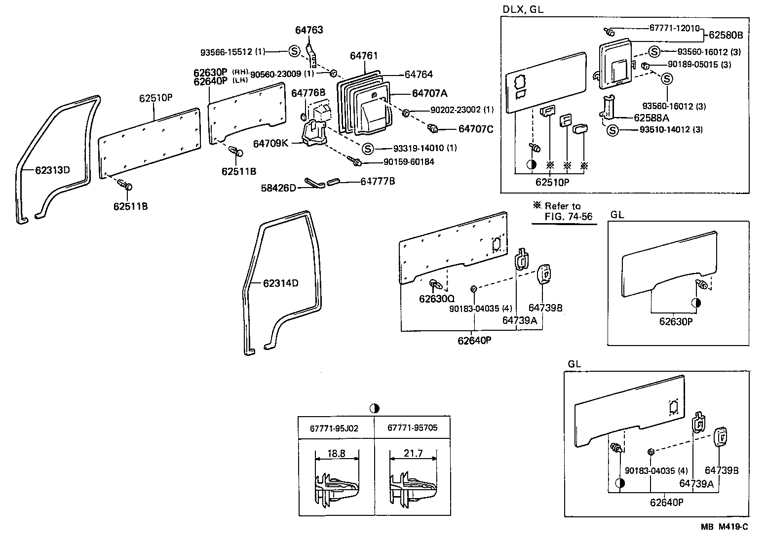 62571-95J04-05 GARNISH, QUARTER LOCK PILLAR, RH product image