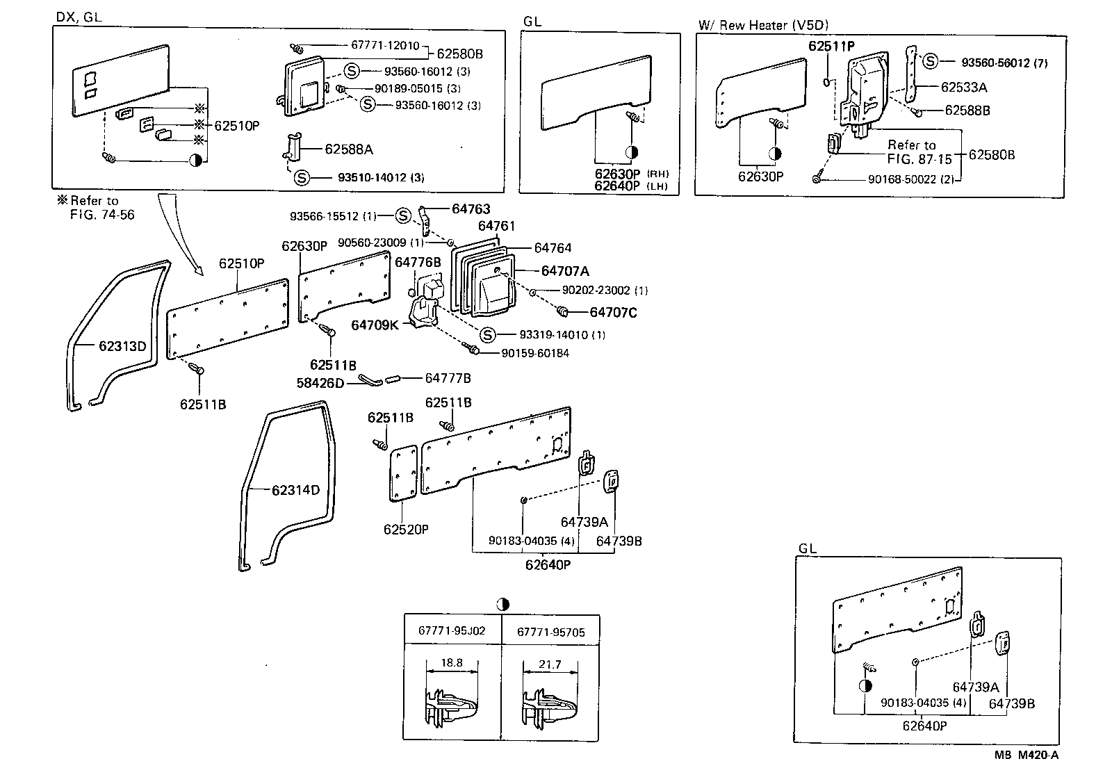 62571-95J04-05 GARNISH, QUARTER LOCK PILLAR, RH product image