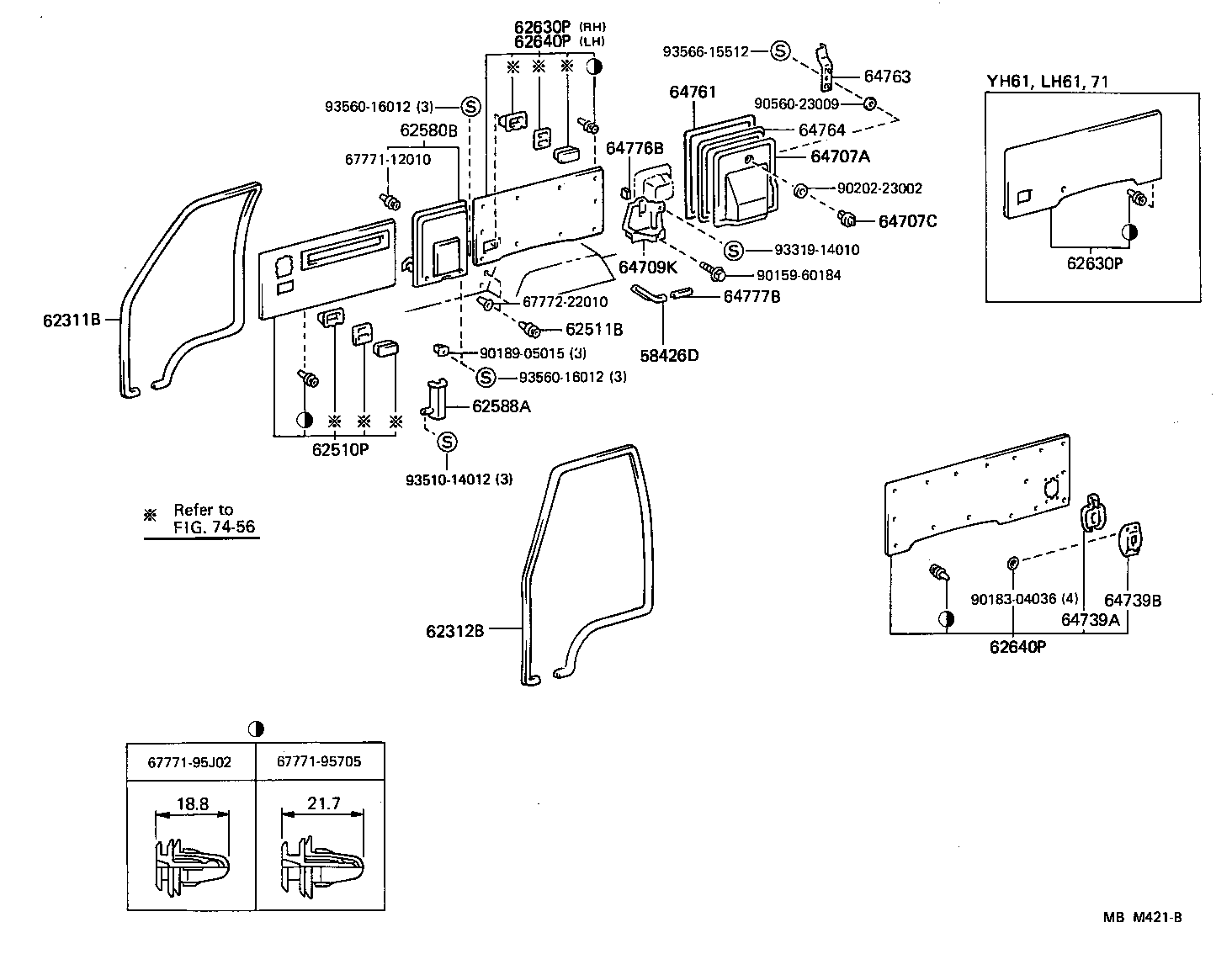 62571-95J04-05 GARNISH, QUARTER LOCK PILLAR, RH product image