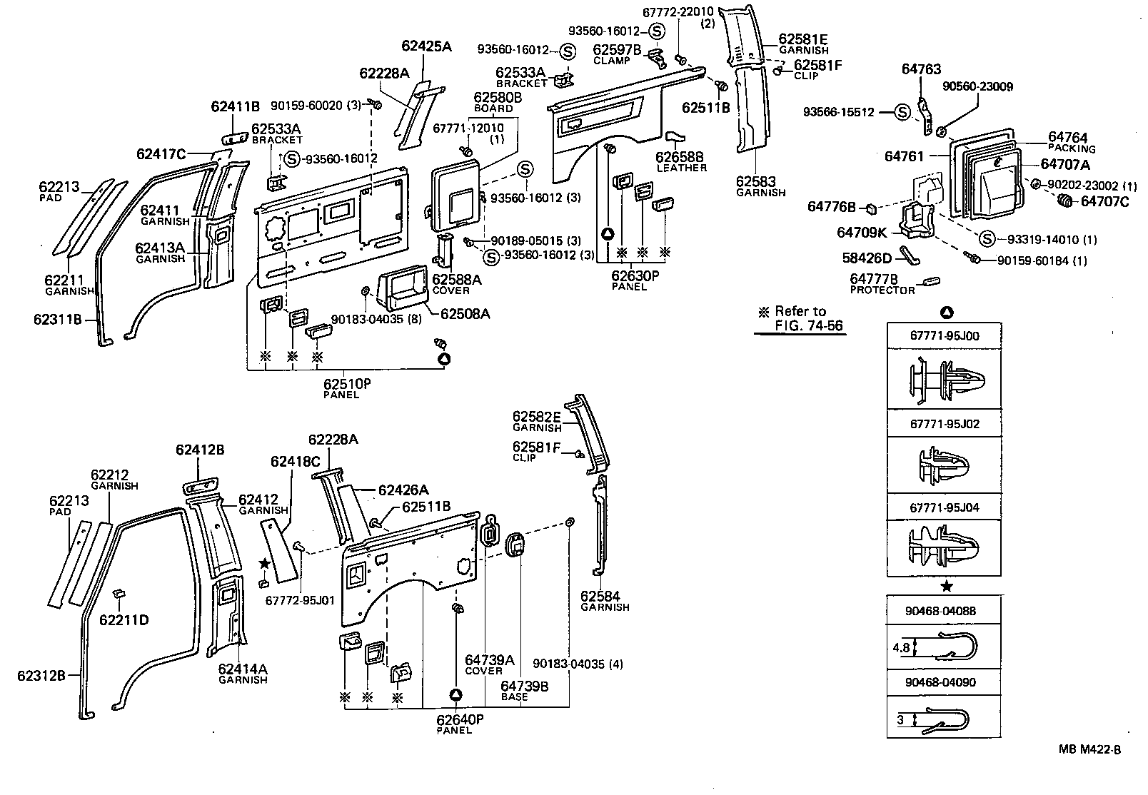 62571-95J04-05 GARNISH, QUARTER LOCK PILLAR, RH product image