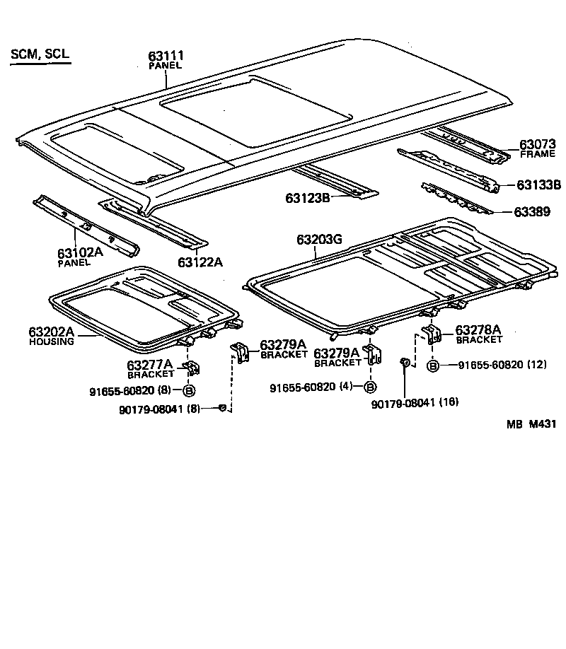 63103-95J07 REINFORCEMENT, ROOF PANEL, NO.1 product image