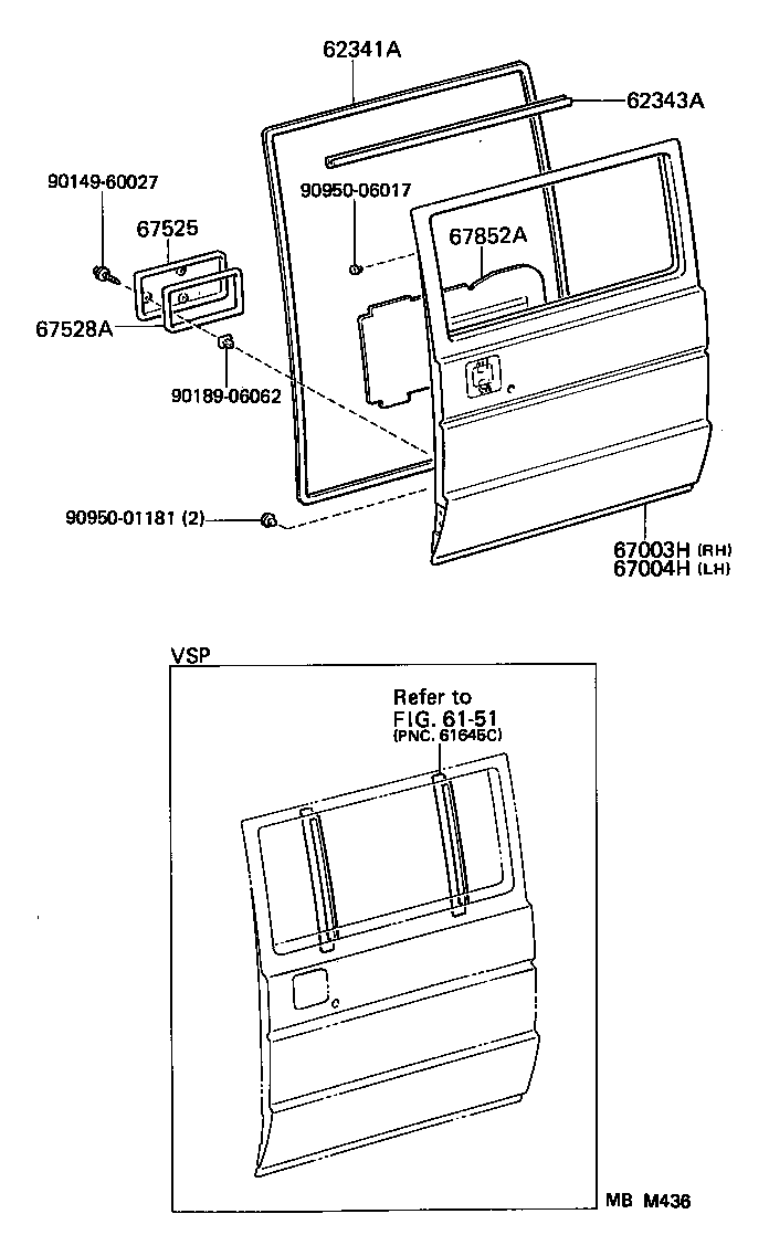 67004-95J33 DOOR SUB-ASSY, SLIDE, LH product image