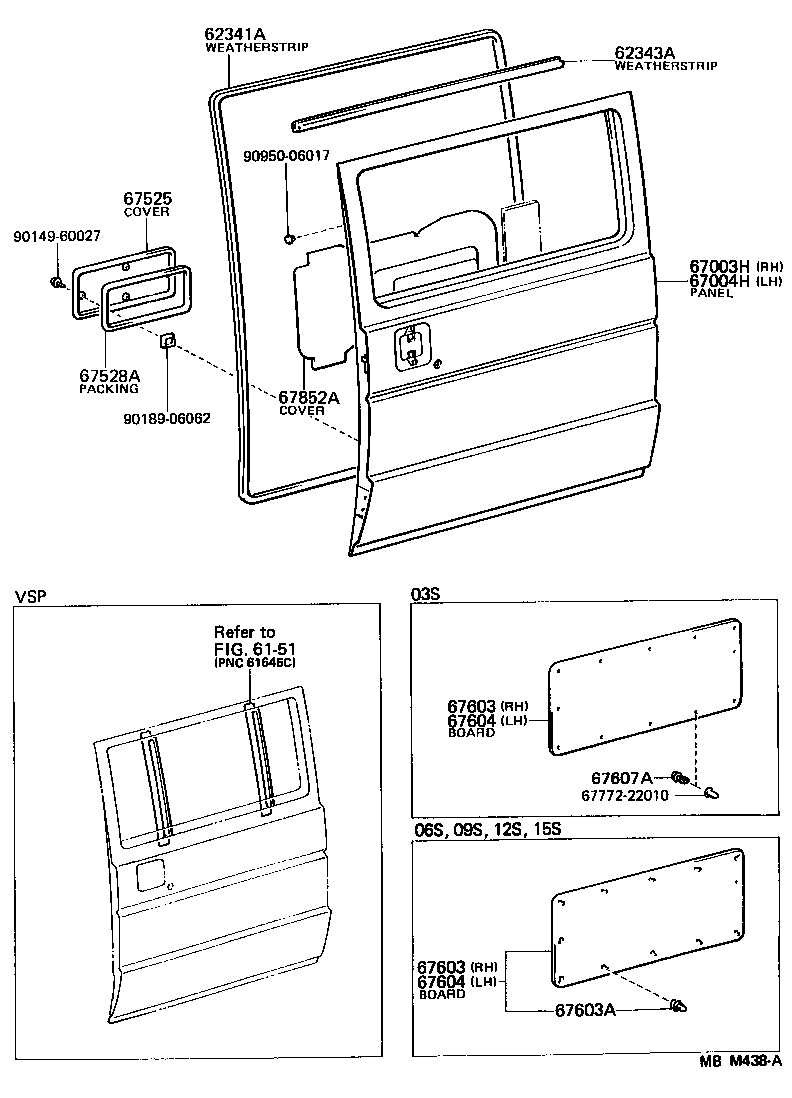 67003-95J07 DOOR SUB-ASSY, SLIDE, RH product image