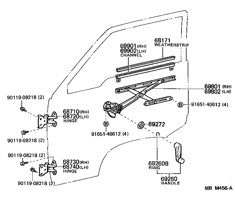 69260-95J00-04 HANDLE ASSY, FRONT DOOR WINDOW REGULATOR product image